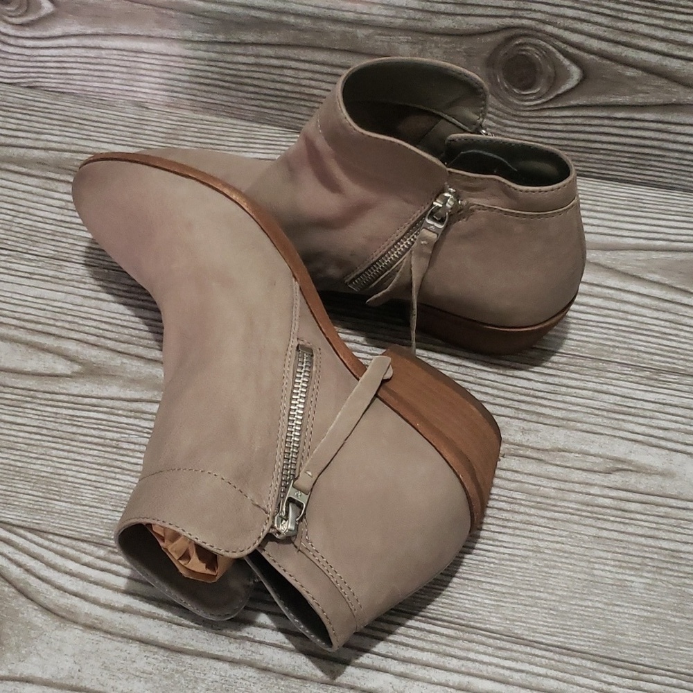 Sam Edelman Parker 8 soft gray leather two zips ankle boots - Picture 6 of 8
